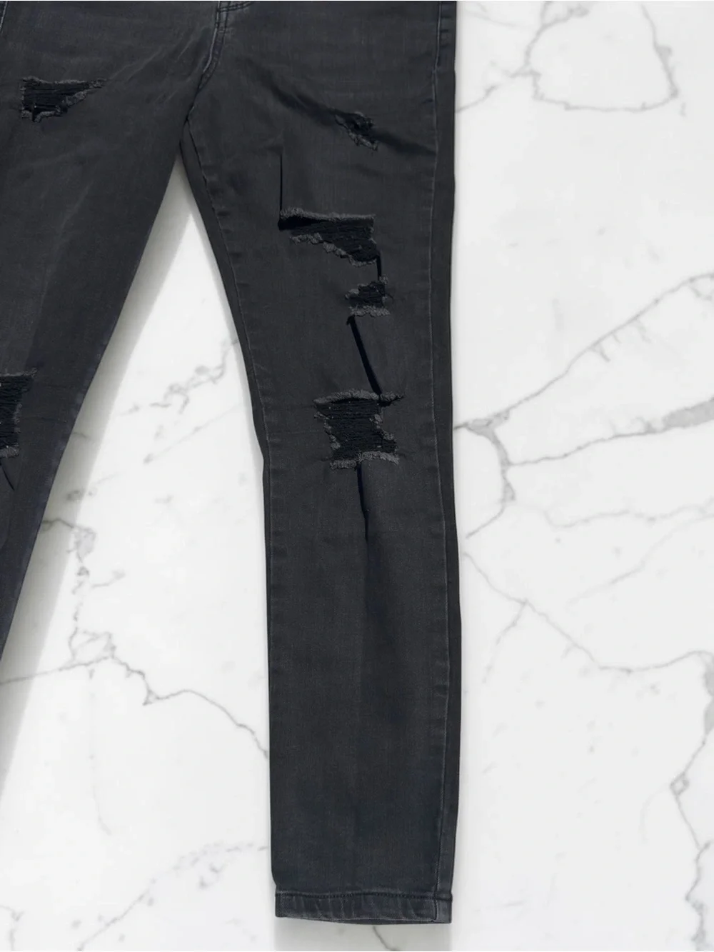 ART CLASS Distressed Skinny Jeans Grunge Washed Black Patched Rips size 10‎